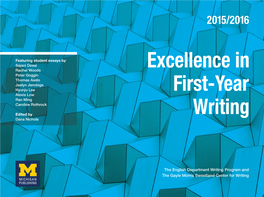 Excellence in First-Year Writing 2015/2016