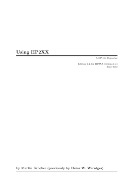 Using HP2XX a HP-GL Converter