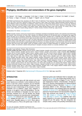 Phylogeny, Identification and Nomenclature of the Genus Aspergillus