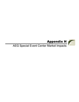 Appendix H AEG Special Event Center Market Impacts MR+E