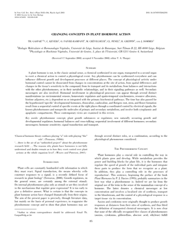 Changing Concepts in Plant Hormone Action