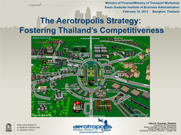 The Aerotropolis Strategy: Fostering Thailand’S Competitiveness