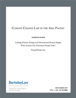 Climate Change Law in the Asia Pacific