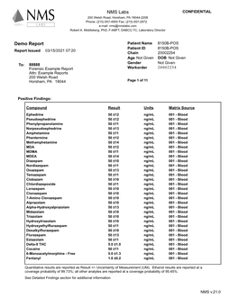 Example Report (Positive)