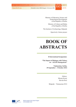 Book of Abstracts.Indd
