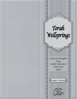 Torah Wellsprings - Vayakheil - Hachodesh
