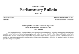 Parliamentary Bulletin