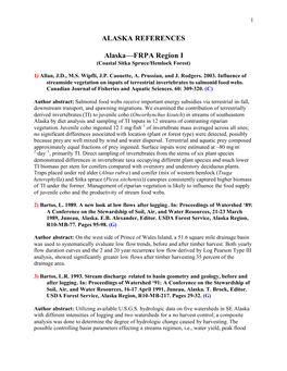 FRPA Region I (Coastal Sitka Spruce/Hemlock Forest)