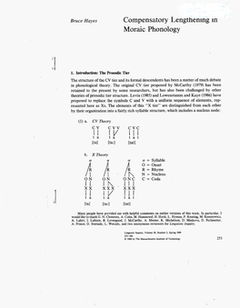 Compensatory Lengthening in Moraic Phonology