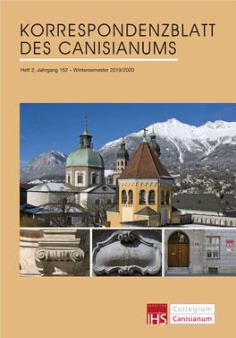 Korrespondenzblatt Des Canisianums