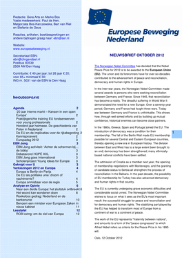 EBN Nieuwsbrief Oktober 2012