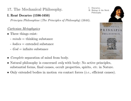 17. the Mechanical Philosophy. II
