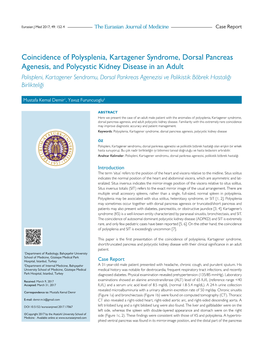 Coincidence of Polysplenia, Kartagener Syndrome, Dorsal