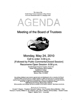 Meeting of the Board of Trustees