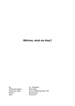 Witches, What Are They?