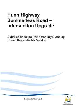 Huon Highway Summerleas Road – Intersection Upgrade