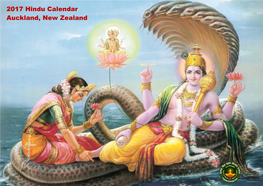 2017 Hindu Calendar Auckland, New Zealand