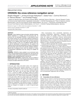 BIOINFORMATICS APPLICATIONS NOTE Doi:10.1093/Bioinformatics/Btn590