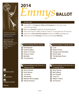 2014 Emmysballot