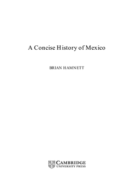 A Concise History of Mexico