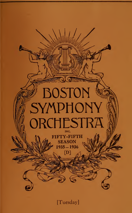 Boston Symphony Orchestra Concert Programs, Season 55,1935