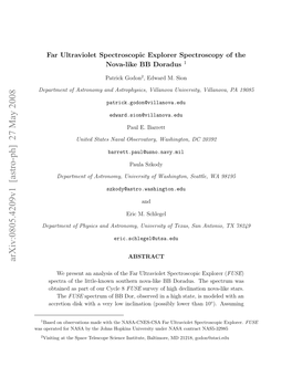 Far Ultraviolet Spectroscopic Explorer Spectroscopy of the Nova-Like BB