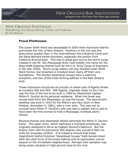 NEW ORLEANS NOSTALGIA Remembering New Orleans History, Culture and Traditions by Ned Hémard