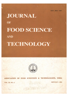 Journal of Food Science and Technology 1991 Volume.28 No.5