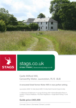 Stags.Co.Uk 01566 774999 | Launceston@Stags.Co.Uk