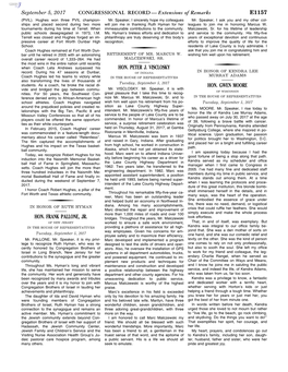 CONGRESSIONAL RECORD— Extensions of Remarks E1157 HON