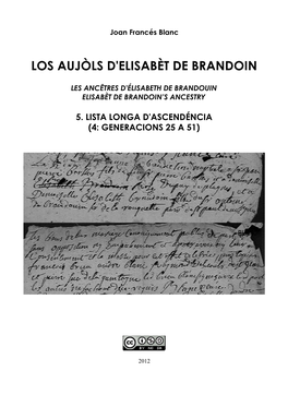 Los Aujòls D'elisabèt De Brandoin