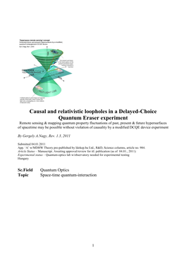 Causal and Relativistic Loopholes in a Delayed-Choice Quantum Eraser