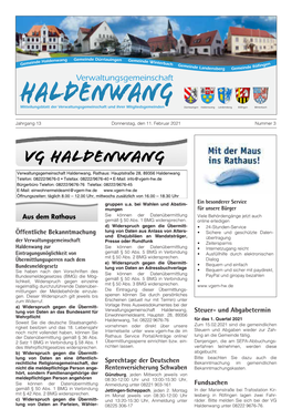 Mitteilungsblatt Nr. 3/2021