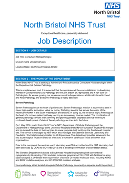 North Bristol NHS Trust Job Description