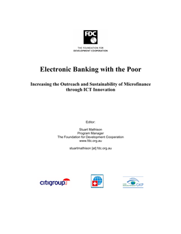 Electronic Banking with the Poor