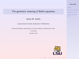 The Geometric Meaning of Bethe Equations Quantum K-Theory