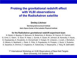 Probing the Gravitational Redshift Effect with VLBI Observations of the Radioastron Satellite