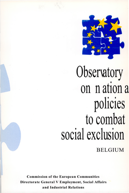 Observatory on National Policies to Combat Social Exclusion BELGIUM