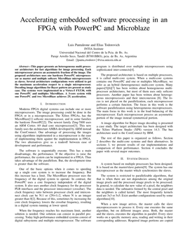 Accelerating Embedded Software Processing in an FPGA with Powerpc and Microblaze