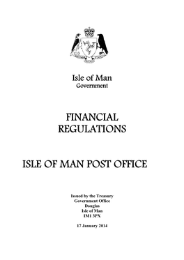 Financial Regulations Isle of Man Post Office