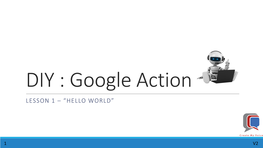 Creating a Google Action