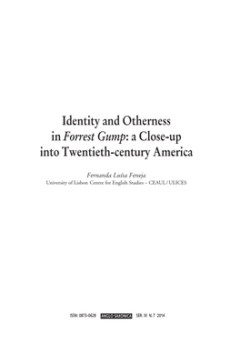 Identity and Otherness in Forrest Gump: a Close-Up Into Twentieth-Century America