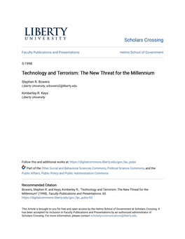 Technology and Terrorism: the New Threat for the Millennium