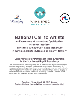 National Call to Artists