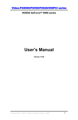 User's Manual