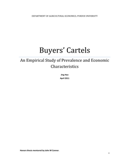 Buyers' Cartels: an Empirical Study of Prevalence and Economic Characteristics