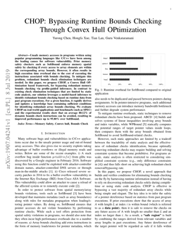 CHOP: Bypassing Runtime Bounds Checking Through Convex Hull Optimization Yurong Chen, Hongfa Xue, Tian Lan, Guru Venkataramani