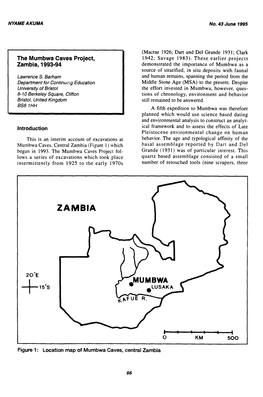 The Mumbwa Caves Project, Zambia, 1993-94