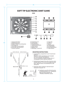3544 Elec Dartboard with Cabinet IS