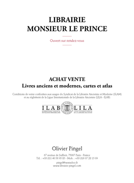 Librairie Monsieur Le Prince